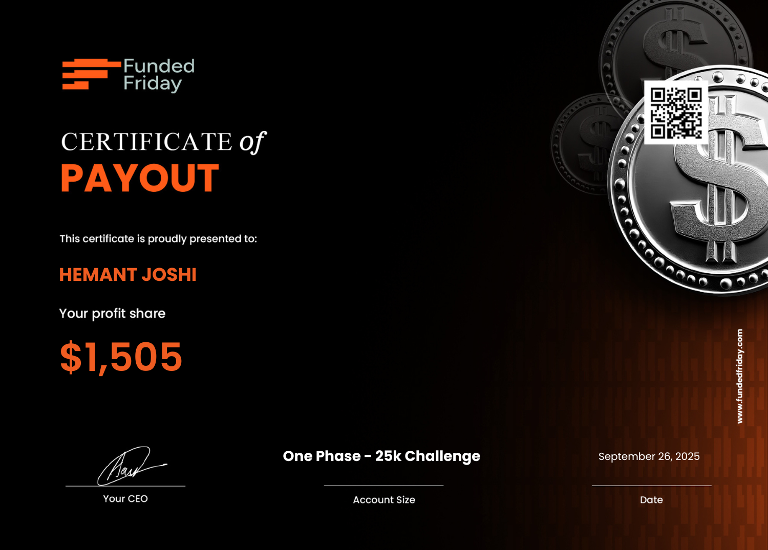 Certificate 25